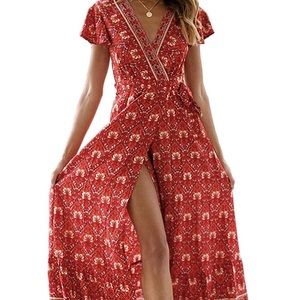 NWOT bohemian wrap dress